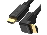 Kábel HDMI 2.0 pod uhlom 90 stupňov 4K 2,0 m Unitek