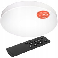 Stropné LED svietidlo s diaľkovým ovládaním, stmievateľné stropné svietidlo, 30 cm, malé, biele, okrúhle