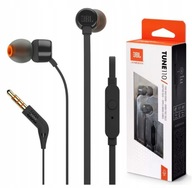 Slúchadlá do uší JBL T110 s mikrofónom ČIERNA