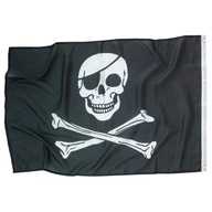 Pirátska vlajka Jolly Roger pirátska lebka 90x60