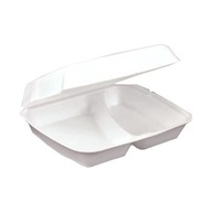 Lunchbox 2-komorové polystyrénové nádoby, 125 ks