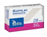 Strieborné špendlíky 28mm, 50g