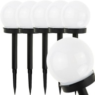 6x LED záhradné svietidlo SOLAR BALL WHITE 10 cm