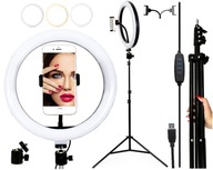 LED LAMPA na SELFIE MAKEUP, prstencový tvar, STOJÍK