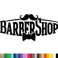 Dekoratívna nálepka na stenu SALON BARBER SHOP KADERNÍK 20x44