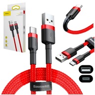 BASEUS USB / USB-C QC3.0 kábel 2A 200cm NYLON TYP-C 2m PD KVALITA SILNÝ