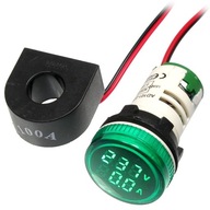 ZELENÁ LED kontrolka VOLTMETER AMPÉRMETER 500VAC 100A