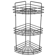 KÚPEĽŇOVÁ POLIČKA NA ROHOVÚ SPRCHU, ZÁVESNÁ POLICA, 3-POSUVNÝ KOŠÍK