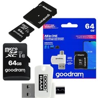 RÝCHLA PAMÄŤOVÁ KARTA 64 GB MICRO SD XC CLASS 10