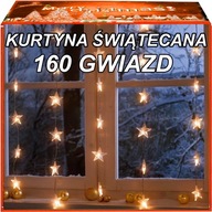 LED SVETELNÉ ZÁCLONY STARS/GULE Vianočné osvetlenie Garland 160 LED