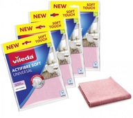 Vileda Actifibre mäkká tkanina na zrkadlá na okná x4