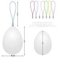 VEĽKONOČNÁ SÚPRAVA BIELE PLASTOVÉ VAJCIA 6CM 50KS