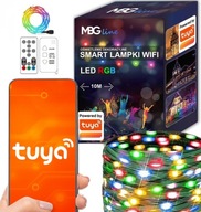 VIANOČNÉ SVIETIDLÁ SMART WIFI TUYA LED pásik 10m USB