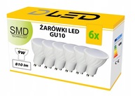 6x GU10 LED žiarovka 950lm 9W CCD TEPLÁ