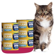 Krmivo Cat MONOPROTEIN 6x100g Animal Island FISH