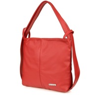 Dámska kožená kabelka Beltimore Backpack A4 červená taška U37