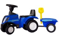 Tlačný traktor NEW HOLLAND s prívesom