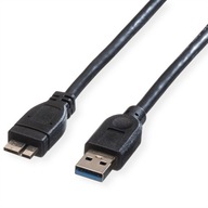 Kábel USB 3.2 Gen 1 A-B M/M, čierny, 0,15 m