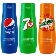 SODASTREAM Set PEPSI + 7UP + MIRINDA