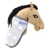 Koberec Mustang Fleece pre Hobby Horse (A3 - A4), šedé srdiečka