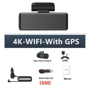 4-palcový mini 4K WIFI GPS rekordér do auta