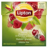 Lipton Green Tea Malina Granátové jablko 20T pyramídy