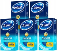 UNIMIL NATURAL+ klasické tenké vlhčené kondómy 60 ks.