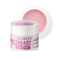 Claresa SOFT&EASY stavebný gél glam ružový 90g