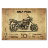 Suzuki GSX 1400 Metal Poster Darček L