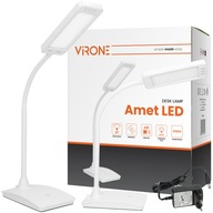 Stolná lampa, biela LED AMET 6W, stmievateľná