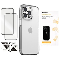 Puzdro GoZen pre iPhone 14 Pro Max Clear Case + 2x sklo