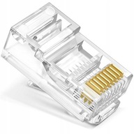 50 x INTERNETOVÁ ZÁSTRČKA RJ45 8P8C ZLAT