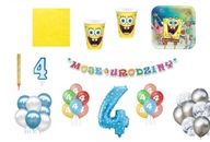 Súprava 4 narodeninových balónov Spongebob SquarePants
