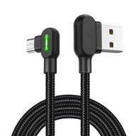 Kábel Mcdodo USB na Micro USB Uhlový 90° LED 3m