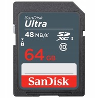 SANDISK 64 GB SD SDXC Class 10 ULTRA + 48 MB/s UHS-1