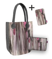 Reklamný set Bertoni City Tulips taška + kozmetická taštička + puzdro na telefón