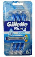 Gillette Blue 3 Cool Jednorazový holiaci strojček 6 ks.