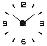 Veľké nástenné hodiny 80120cm čierne, 4 číslice
