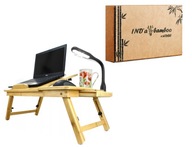 Laptop Cooling Extended Bamboo Table