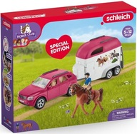 SCHLEICH 72223 SET AUTO A KONSKÝ PRÍVES + KONSKÝ KLUB, SUV