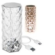 LED krištáľová stolová lampa Diamond Touch 21,5 cm