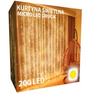 MIKRO LED ZÁCLONA 3X2 TEPLÁ KRYŠTÁLOVÁ LAMPA DRÔT