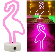 VEĽKÁ LED FLAMINGO NEÓNOVÁ NOČNÁ LAMPA SO STOJANOM