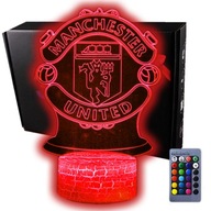 3D USB LED nočná lampa + diaľkové ovládanie MANCHESTER UNITED