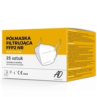 25 ks Poľská antivírusová ochranná maska ​​FFP2