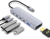 HUB 3x USB-C HDMI 4k 30Hz PD 100W adaptér USB 3.0