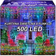 500 LED cencúle 16m OSVETLENIE VIANOČNÉHO STROMU ZÁCLONA MULTI