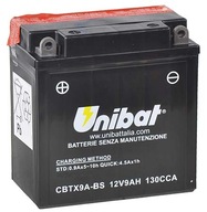 BATÉRIA UNIBAT CBTX9A-BS 12N9-BS 12FS9M-B QUADS