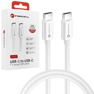 Forcell | Rýchly kábel USB-C PD QC 4.0 | 100W | Android Auto | Biela 300 cm