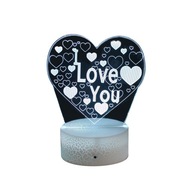 3D LED USB SRDCE LAMPA I LOVE YOU NOČNÍ LAMPA